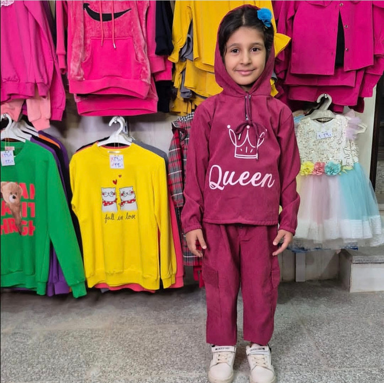 هودی شلوار دخترانه Queen ( ۴ سال تا ۱۰ سال )
