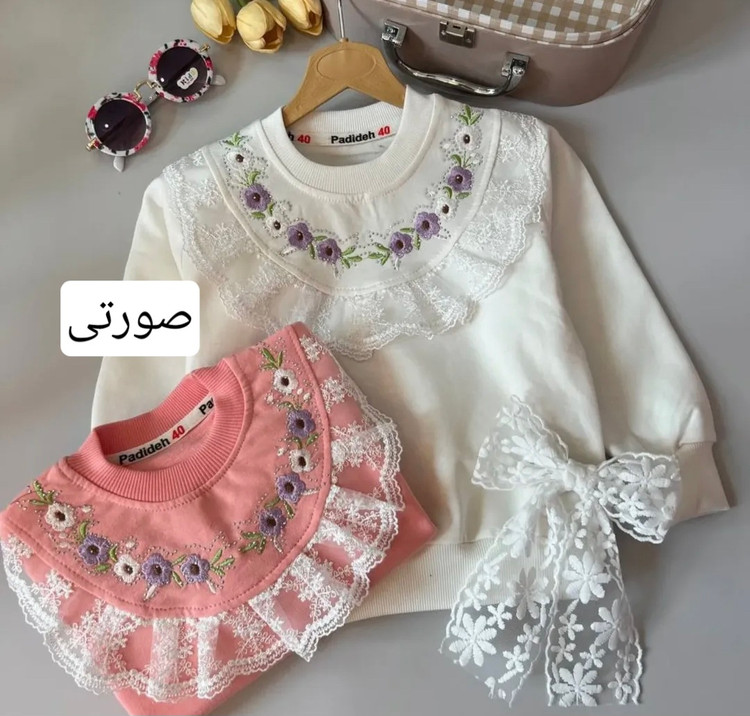 بلوز دورس دخترانه نوجوان گیپوردوزی +گلدوزی شده (۹ سال تا ۱۴ سال)