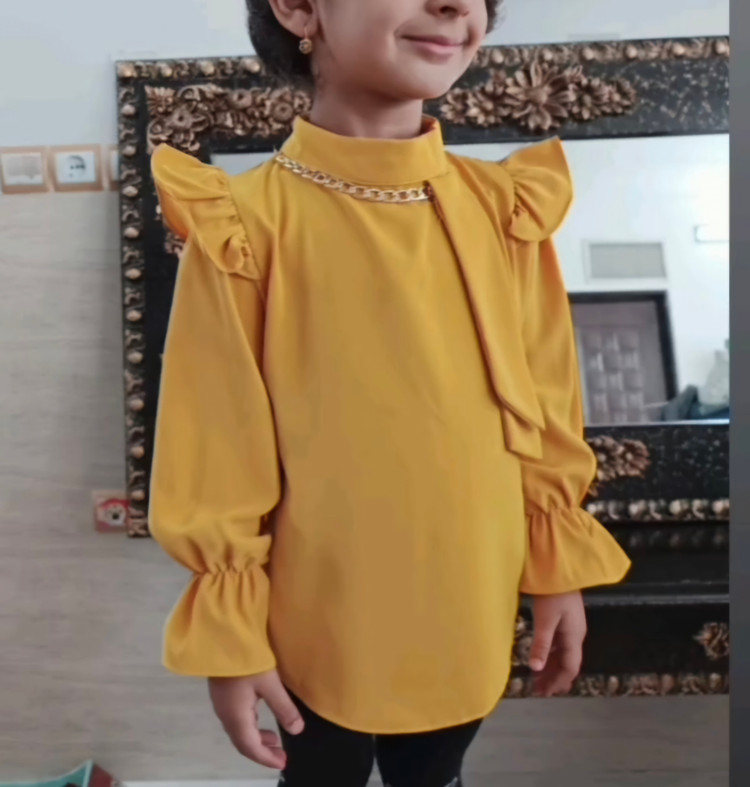شومیز دخترانه کرپ مازاراتی (۲ سال تا ۱۱ سال )