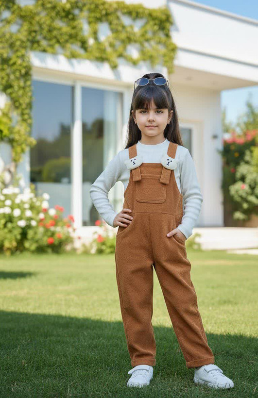 پیشبندی بیلر و بلوز فانریپ لباس پاییزه بچگانه دخترانه پسرانه(۲سال تا ۸ سال)