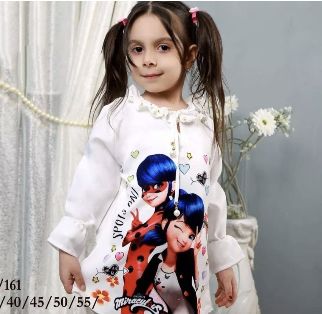 شومیز دخترانه مروارید دوزی شده (۳ سال تا ۵ سال)