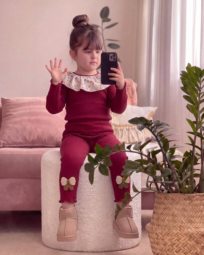بلوزشلوار دخترانه گل مینیاتوری (۲ سال تا ۱۱ سال)